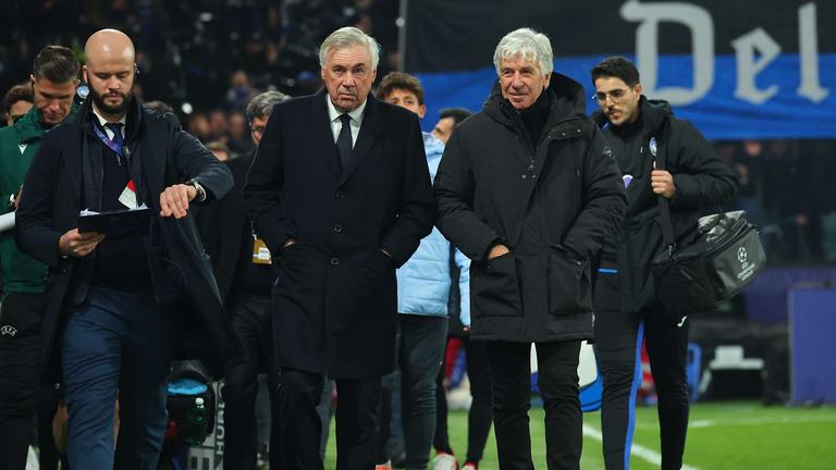 gasperini e ancelotti-during UCL Atalanta vs Real Madrid_0006