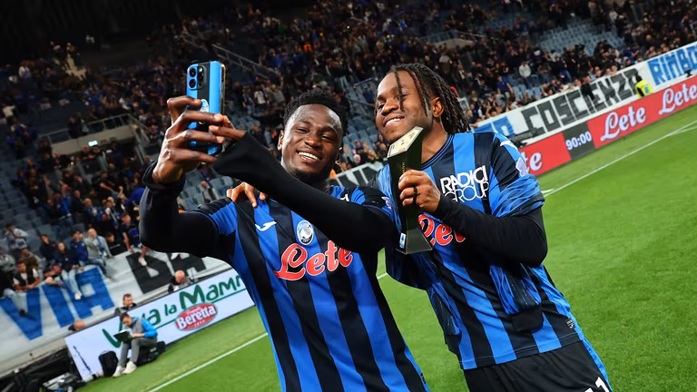 lookman ademola e sulemana-Serie A Enilive 2024-25 giornata 36 Atalanta-Roma_0077