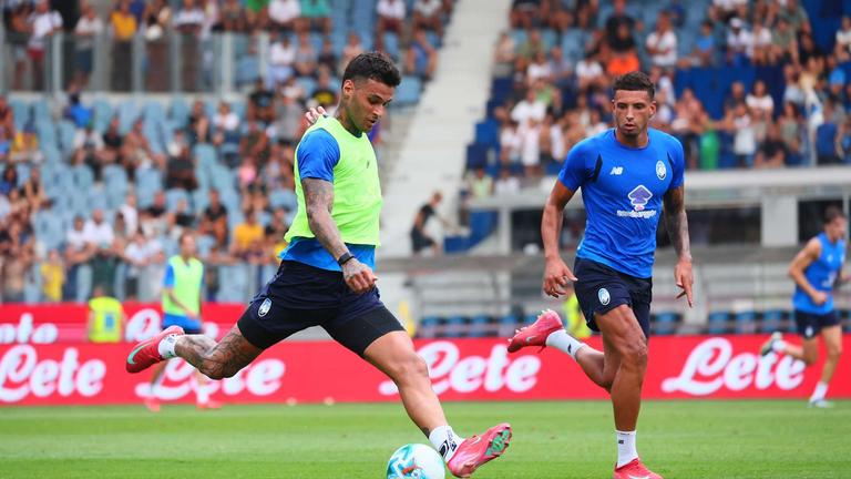 Allenamento allo stadio di Bergamo -scamacca gianluca227