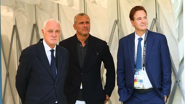 Serie A Enilive 2025-26 giornata 3 Atalanta-Lecce - antonio percassi, stefano percassi e pagliuca stephen -_0081
