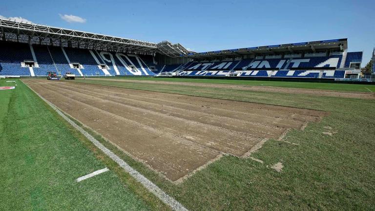 Gewiss Stadium, lavori al manto erboso