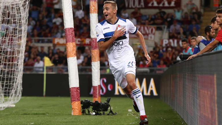 Roma-Atalanta, esultanza Castagne