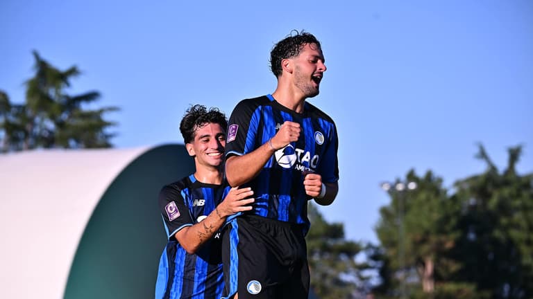 Misitano Giulio (dx) goal 1-0 esultanza con Bonanomi Andrea - Atalanta U23 - Guidonia Montecelio 30-08-2026 155