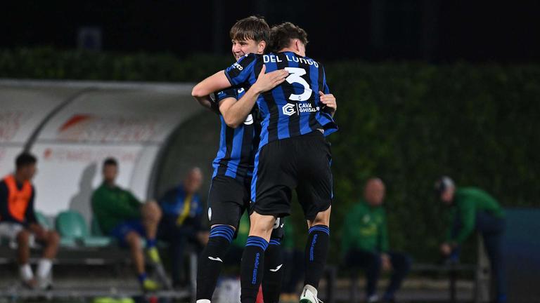Del Lungo Tommaso goal 1-1 esultanza con De Nipoti Tommaso - Atalanta U23 vs Pergolettese 25-09-2024 071