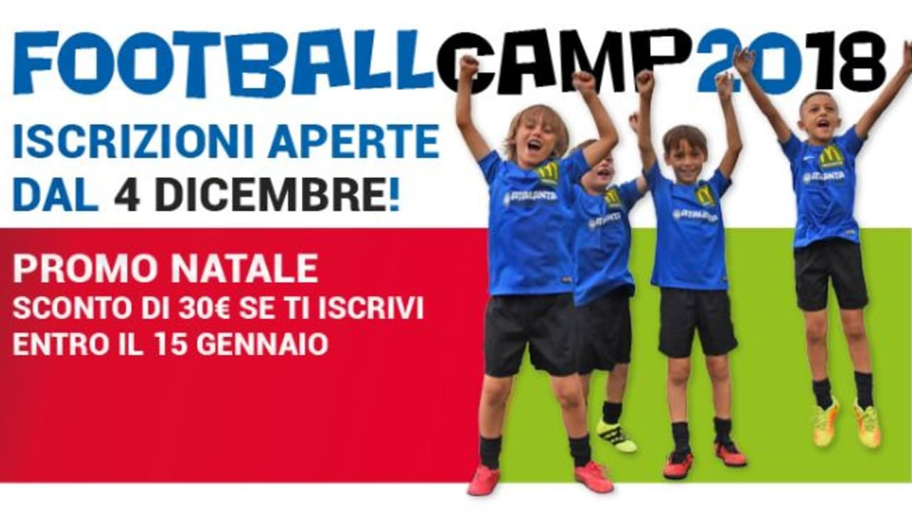 Football camp: al via le iscrizioni