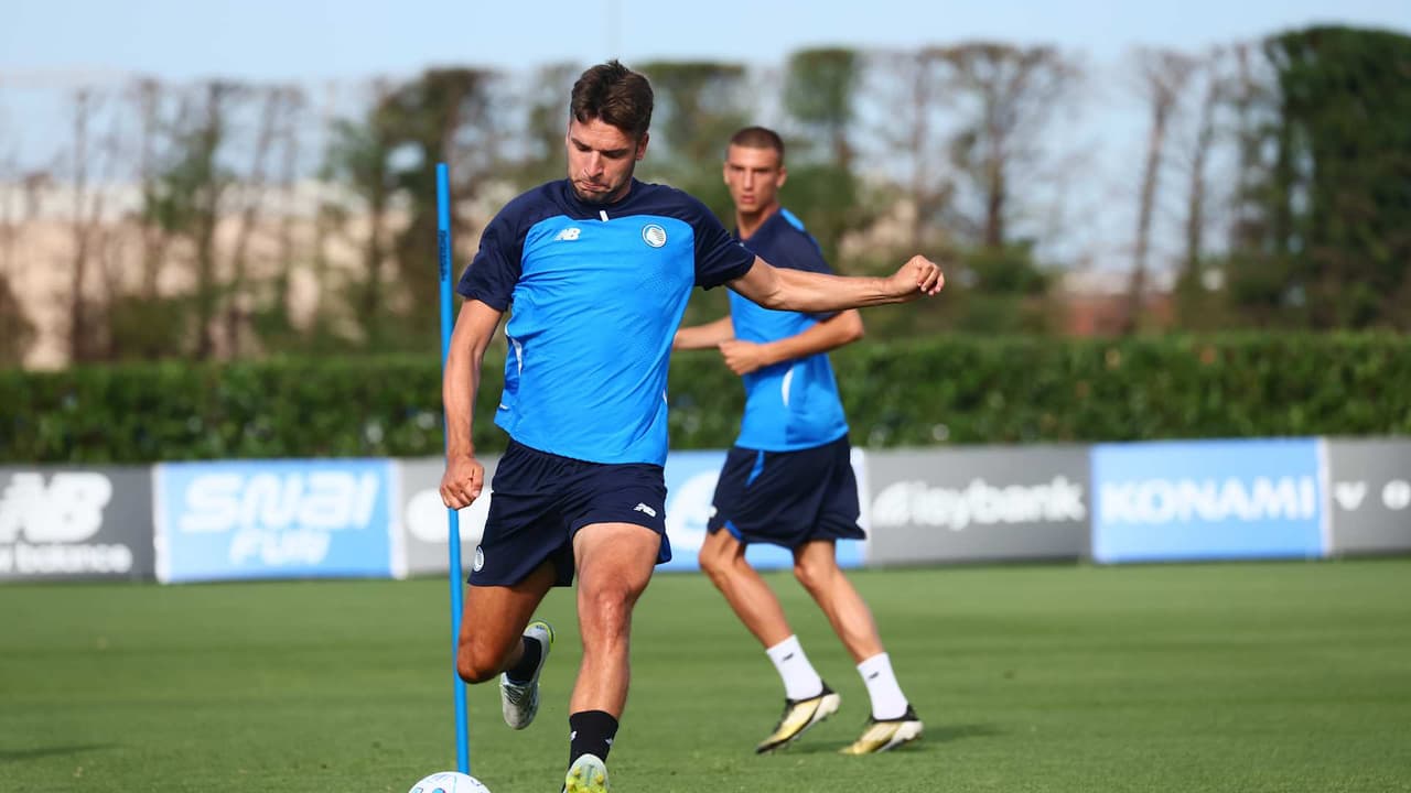 L'allenamento dei nerazzurri al Centro Bortolotti