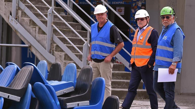Gewiss Stadium, firma ATS Bergamo (Giupponi) e Atalanta (Spagnolo)