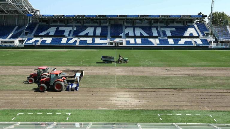 Gewiss Stadium, lavori al manto erboso