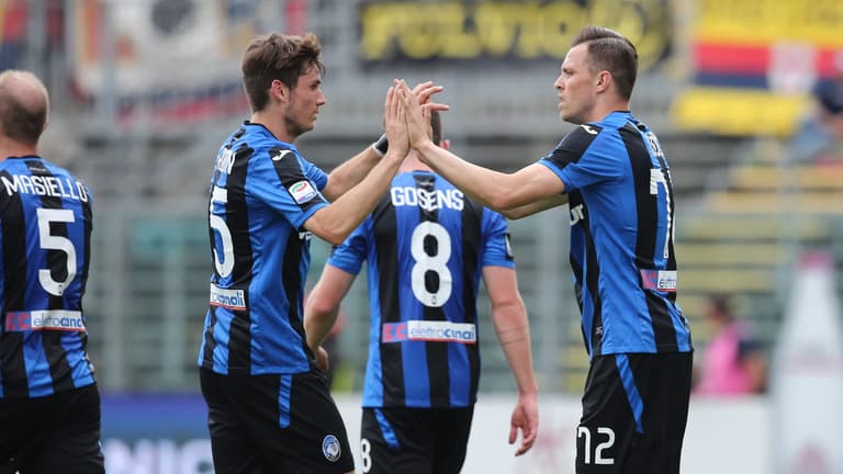 Atalanta-Genoa, esultanza Iličić e de Roon