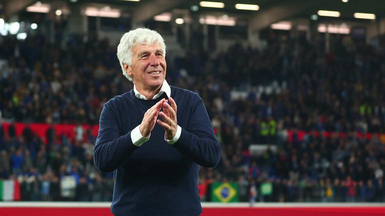 gasperini - festa a fine partita-Serie A Enilive 2024-25 giornata 36 Atalanta-Roma_0153