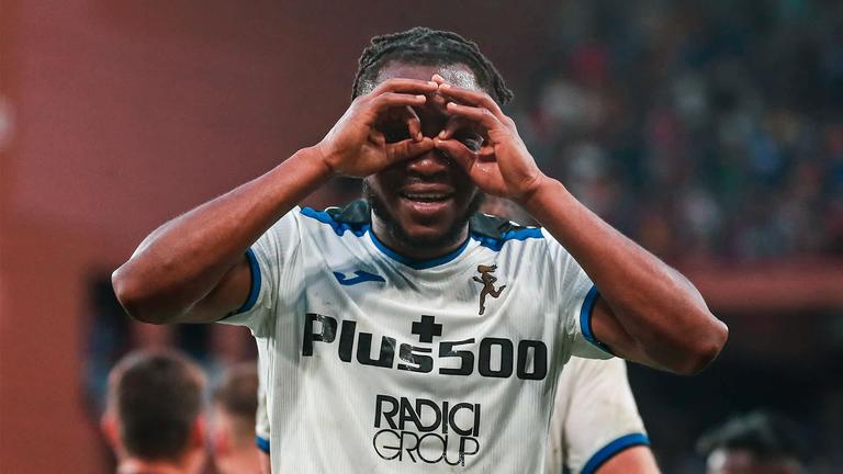 Lookman esulta dopo il gol alla Samp