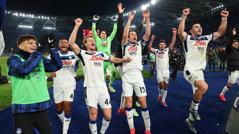 esultanza fine gara-Serie A Enilive 2024-25 giornata 14 Roma-Atalanta_0019