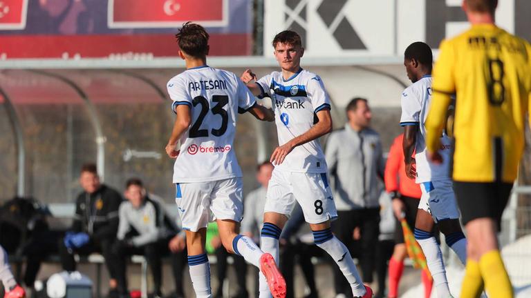 Lorenzo Riccio dopogol 2-1-Youth League Young Boys - Atalanta-0042