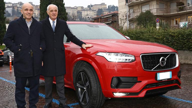 Antonio e Luca Percassi e la Volvo Natalizia