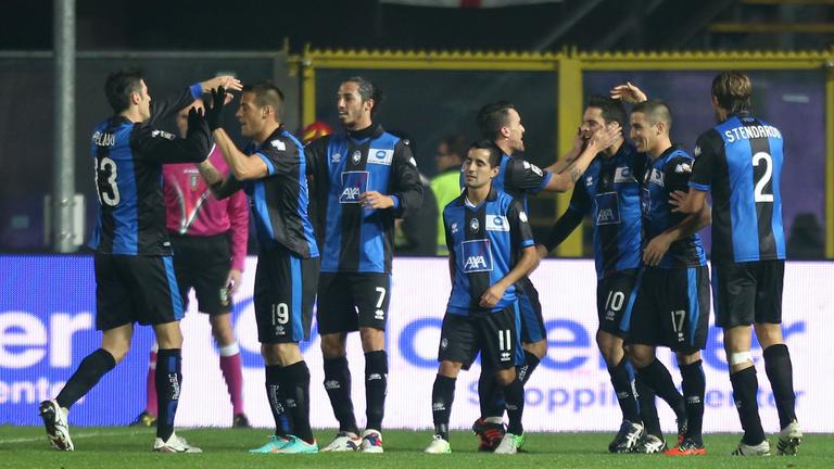 Atalanta-Inter, esultanza di squadra