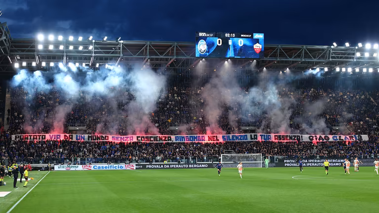 striscione per claris-Serie A Enilive 2024-25 giornata 36 Atalanta-Roma_0008