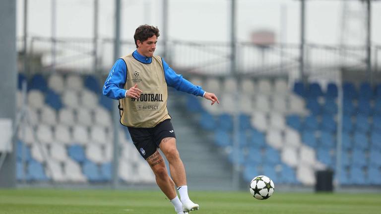 zaniolo-during MD-1 UCL training  Atalanta vs Arsenal_0027