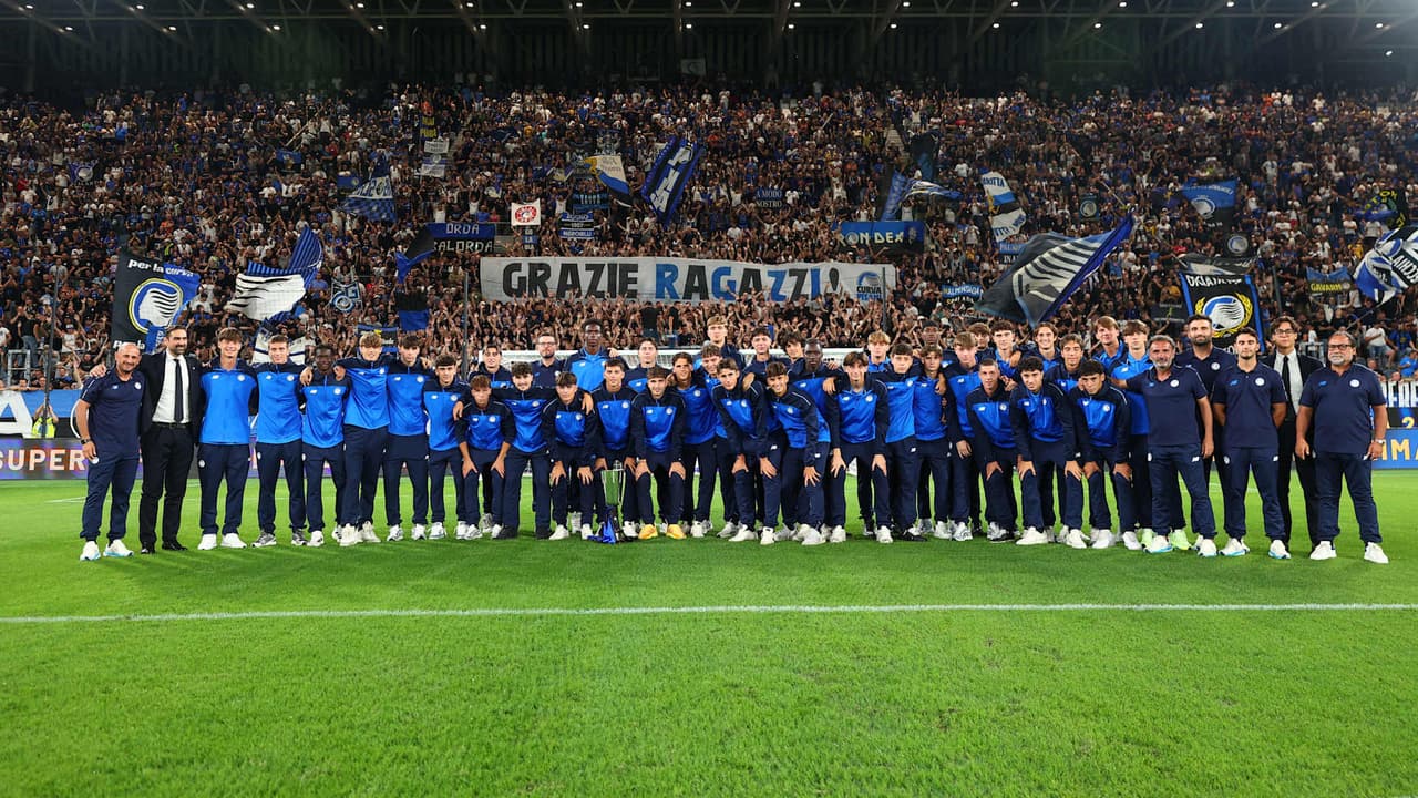 La Primavera festeggia la Supercoppa alla New Balance Arena