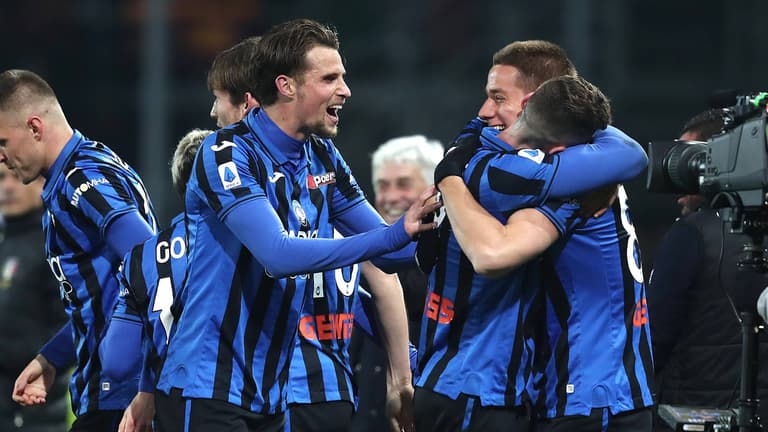 Atalanta-Roma, esultanza dopo il gol del vantaggio di Pašalić