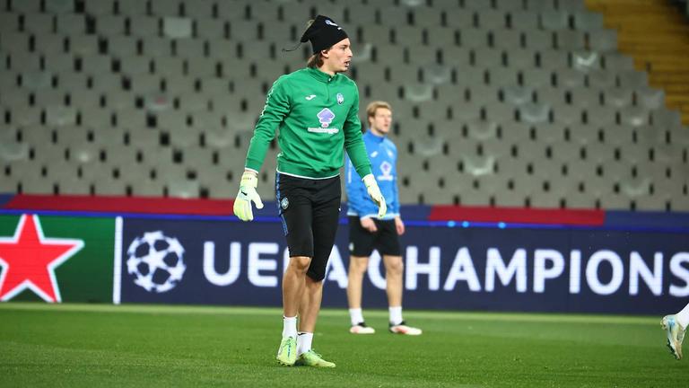 carnesecchi-during training session ahead of the UCL match between FC Barcelona - Atalanta_0118