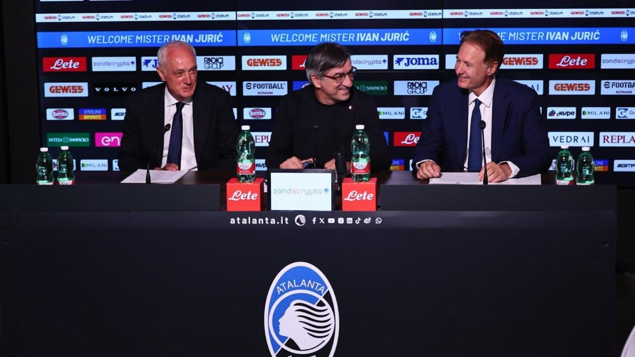 La conferenza stampa di presentazione di Ivan Jurić, nuovo allenatore dell'Atalanta