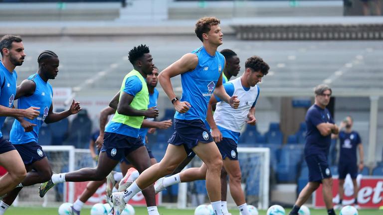 Allenamento allo stadio di Bergamo-scalvini giorgio