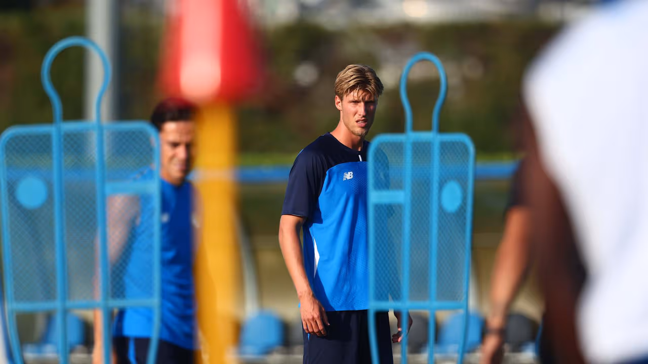 Allenamento pomeridiano in vista dell’esordio in Conference League 
