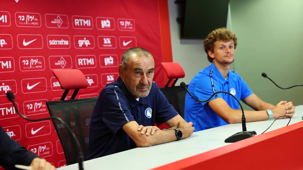 Verso Hapoel Tel-Aviv-Atalanta, la conferenza di mister Sarri e Scalvini (video e foto)