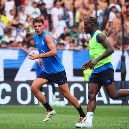 Allenamento allo stadio di Bergamo -djimsiti berat238