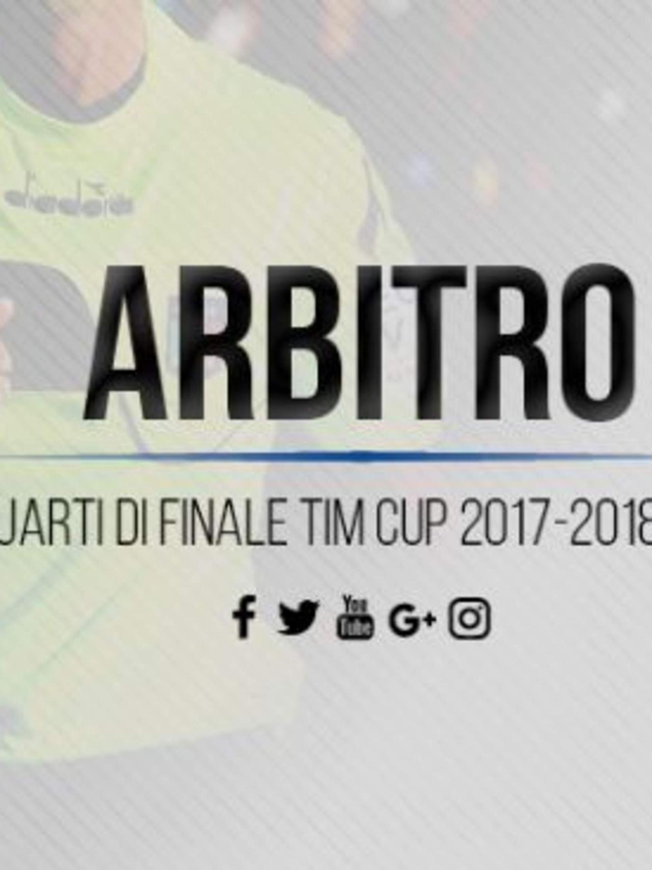 TIM CUP NAPOLI-ATALANTA, ARBITRA GIACOMELLI