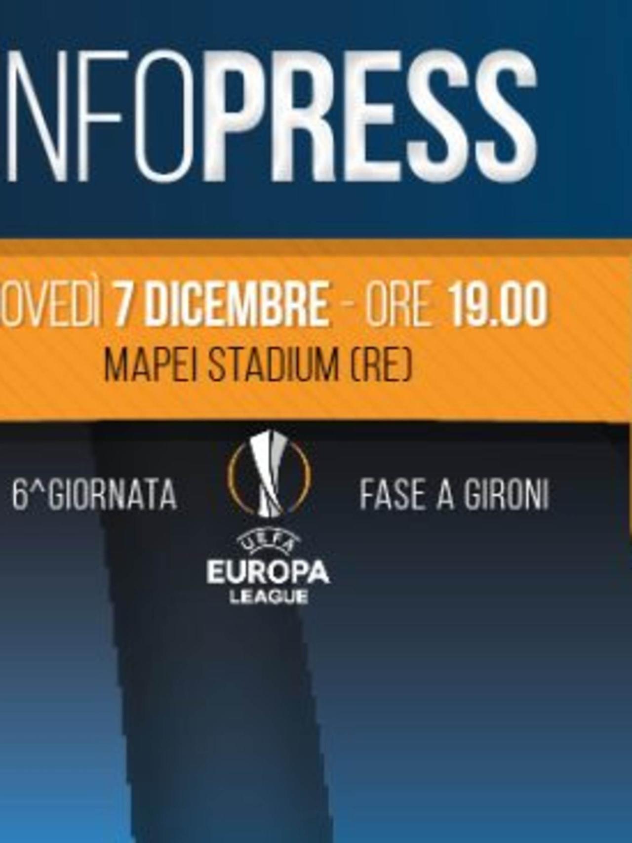 UEL Atalanta-Lione: accrediti stampa
