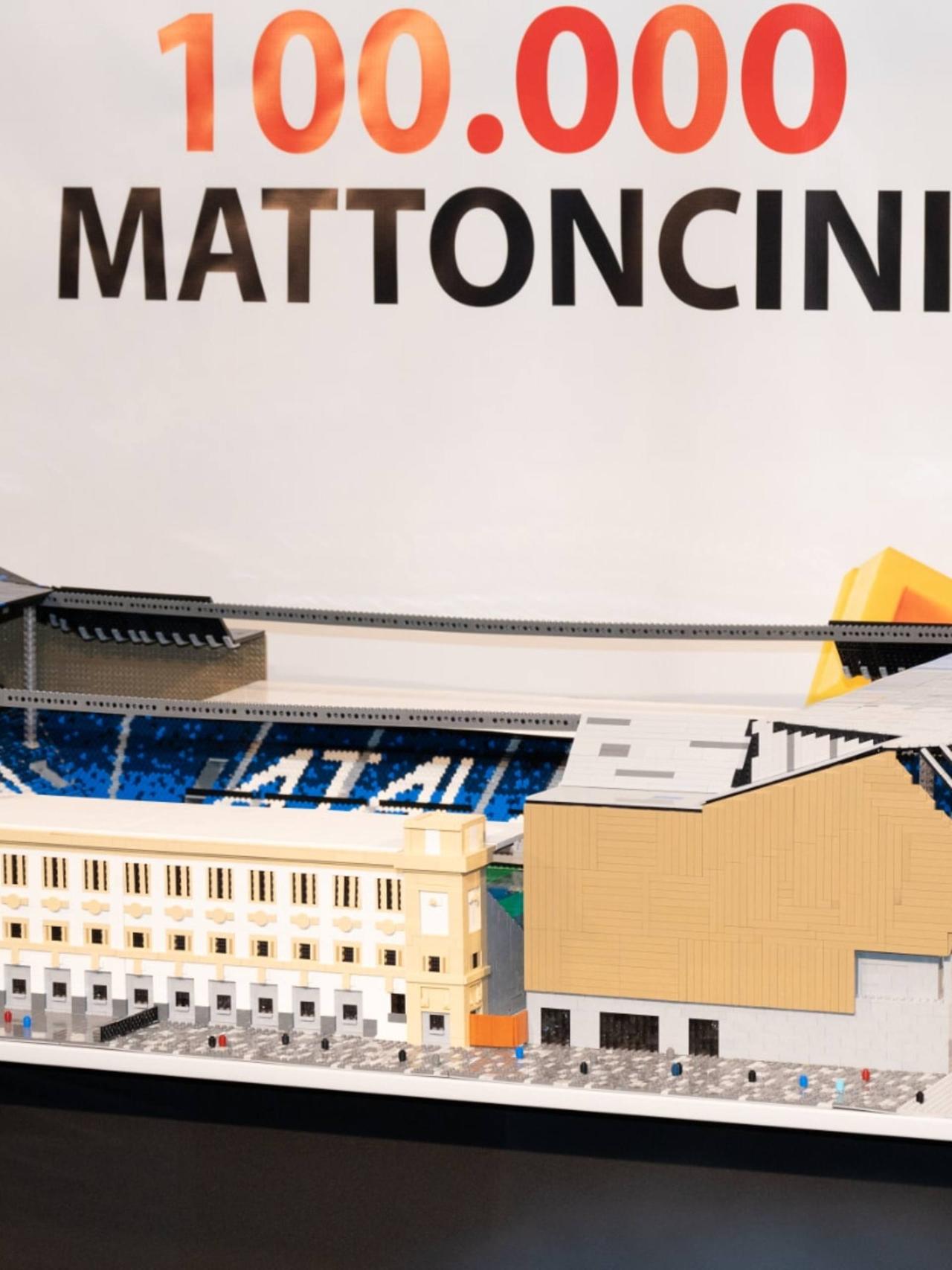 Il Gewiss Stadium in mattoncini Lego