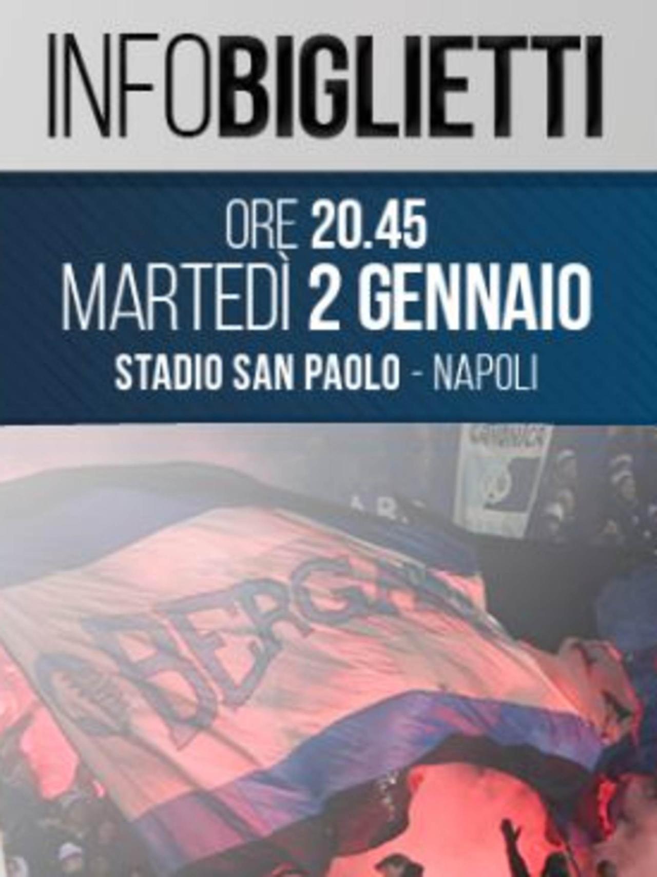 TIM CUP: NAPOLI-ATALANTA, INFO BIGLIETTI