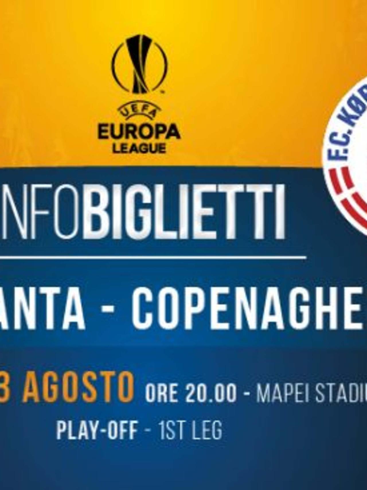 Atalanta-Copenaghen: info biglietti