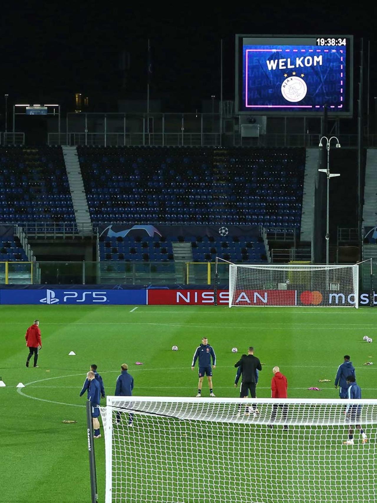 UCL, training at Gewiss Stadium for Ajax