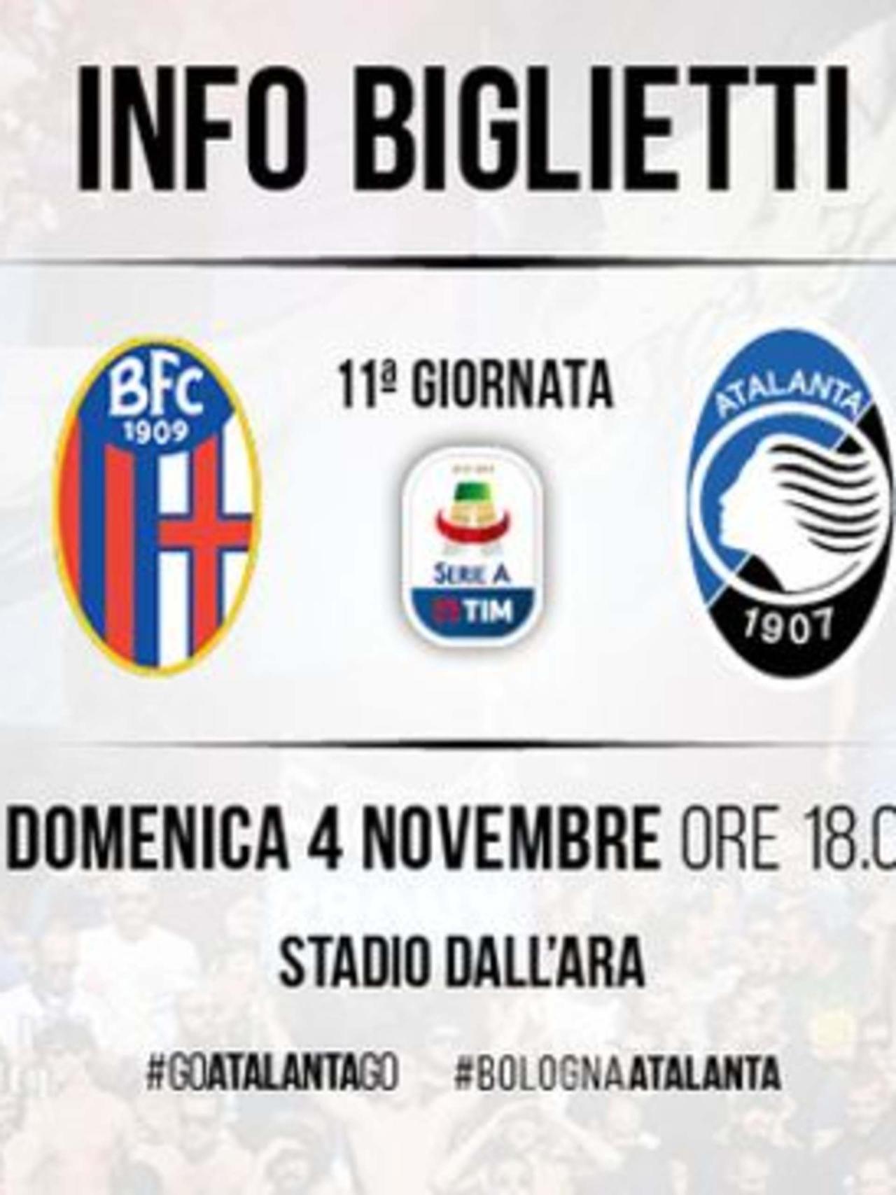 BOLOGNA-ATALANTA: BIGLIETTI