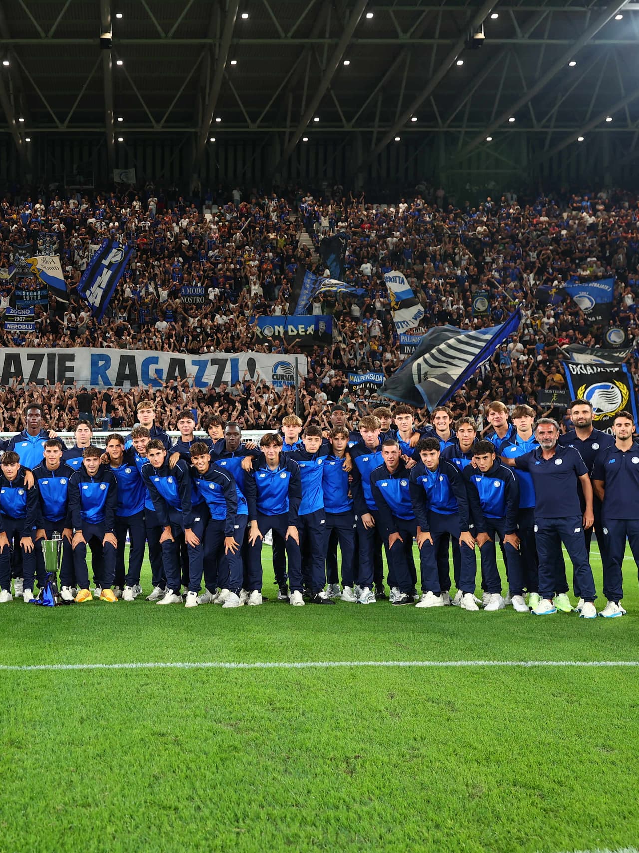 La Primavera festeggia la Supercoppa alla New Balance Arena