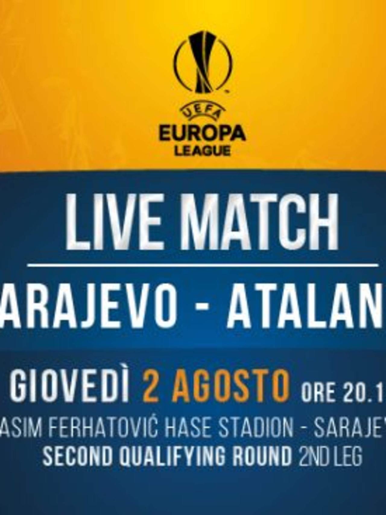 Live Sarajevo-Atalanta 0-8 finale