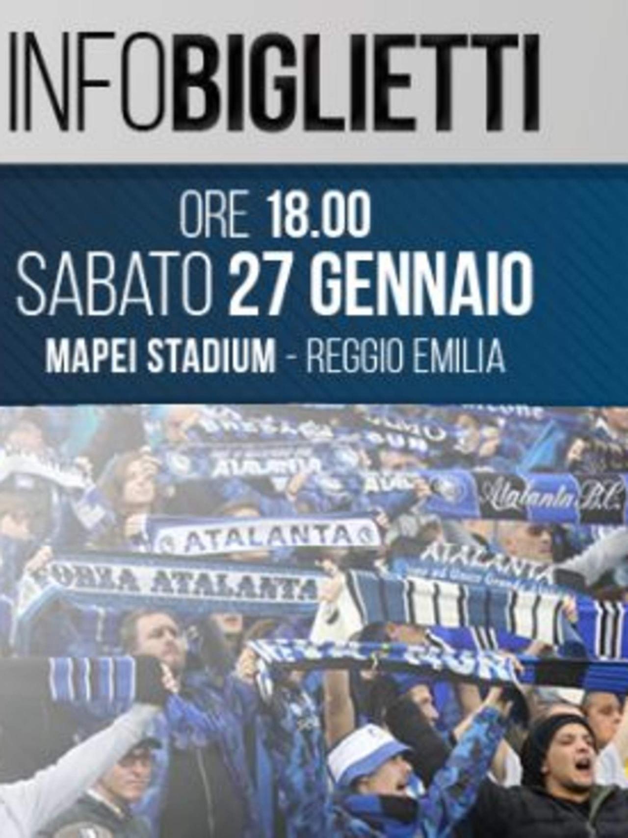 SASSUOLO-ATALANTA, INFO BIGLIETTI