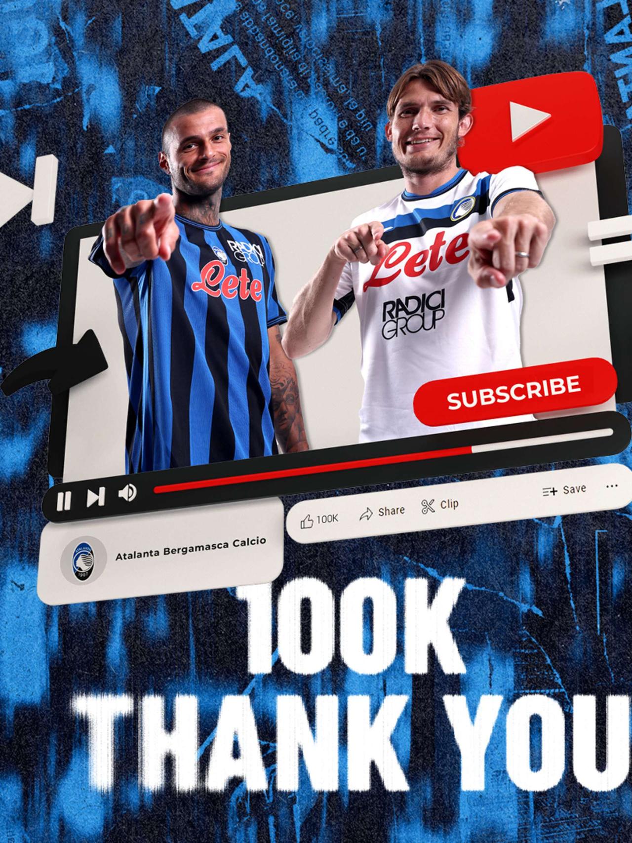 Atalanta Youtube a quota 100k followers!