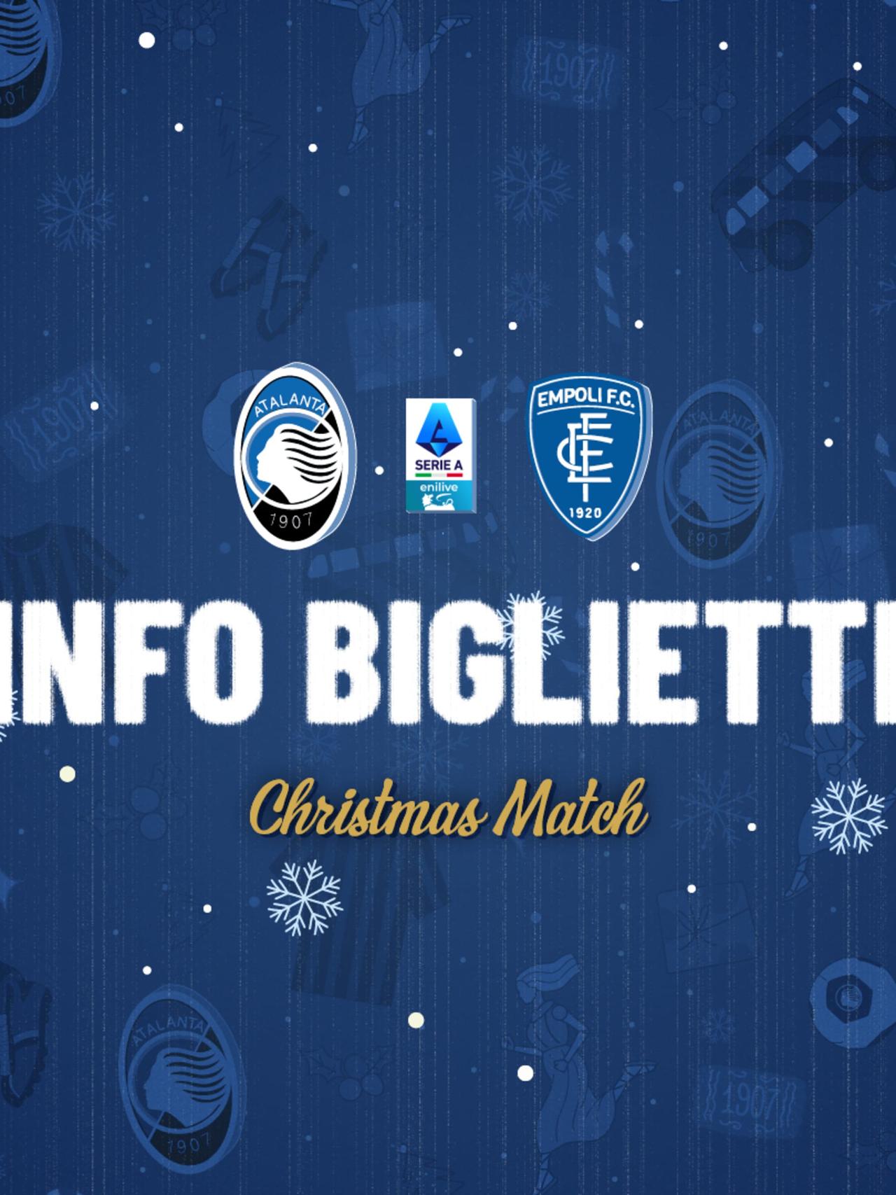 Atalanta-Empoli, i tagliandi per il Christmas Match 2024