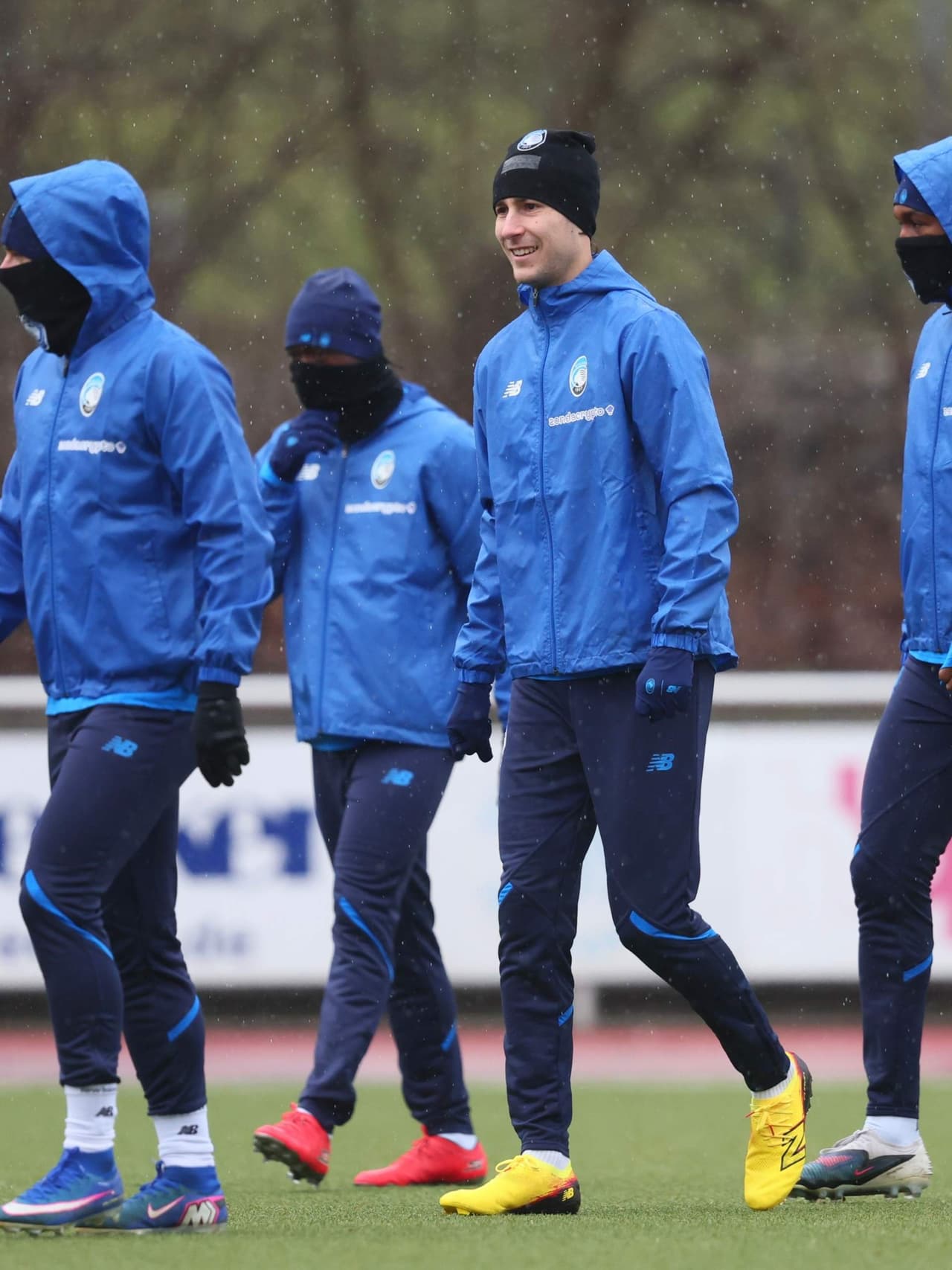 Allenamento mattutino in preparazione del match con il Napoli