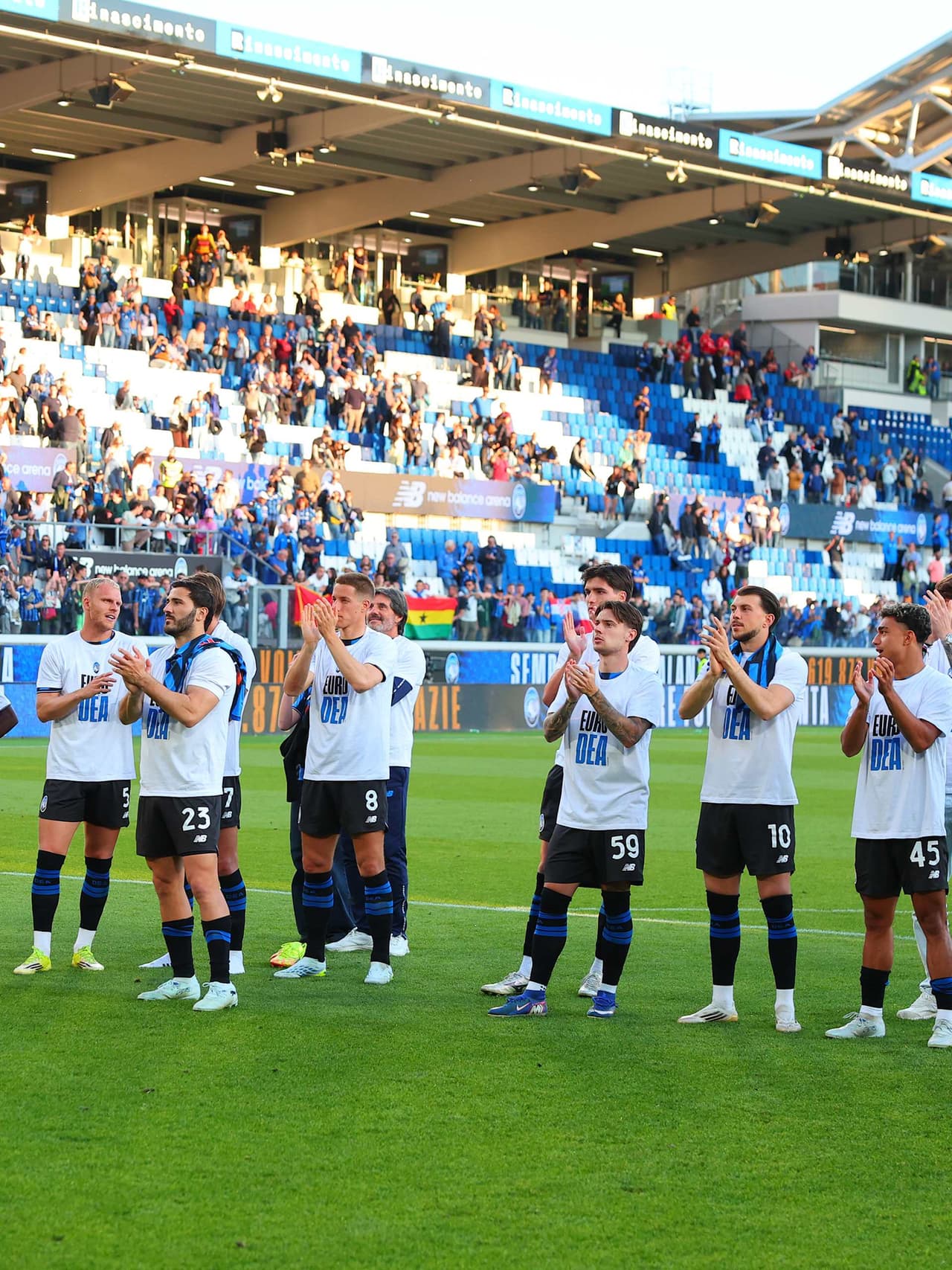 Atalanta-Bologna, il saluto ai tifosi a fine partita