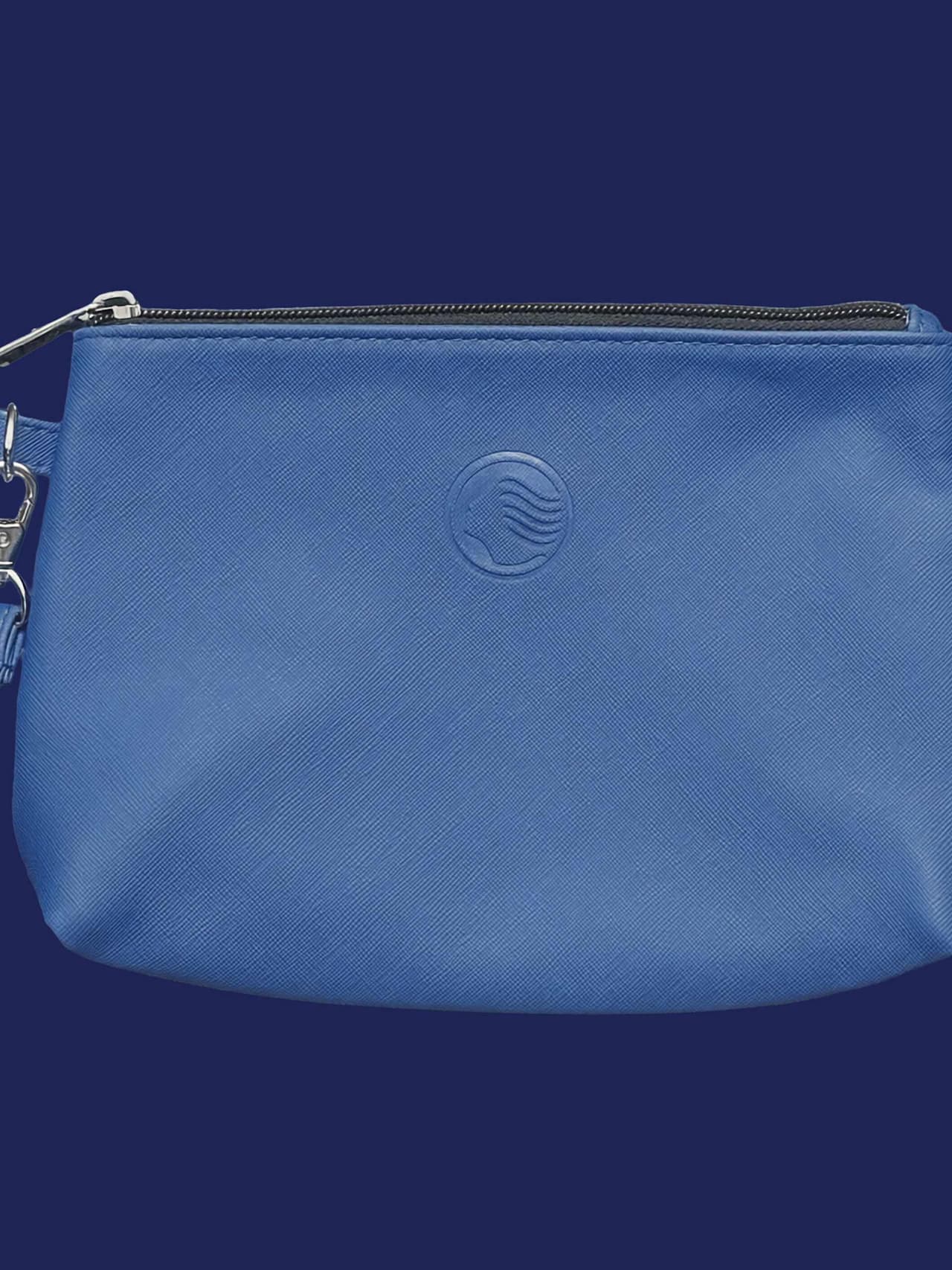 Pochette in pelle blu: eleganza e stile Atalanta