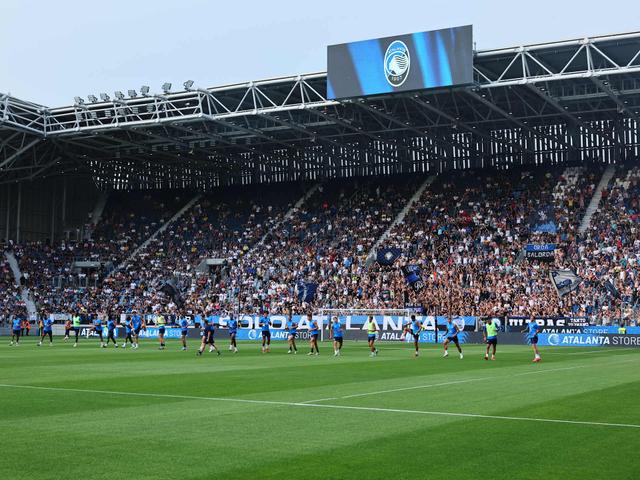 L'allenamento a porte aperte allo stadio di Bergamo