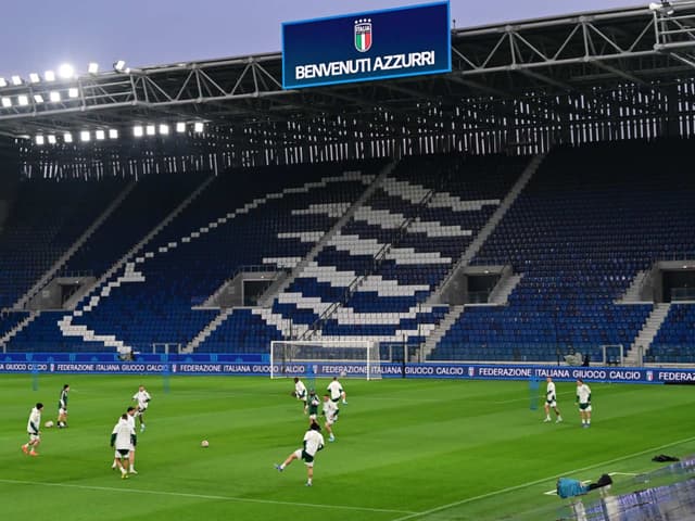 L'allenamento a Bergamo dell'Italia