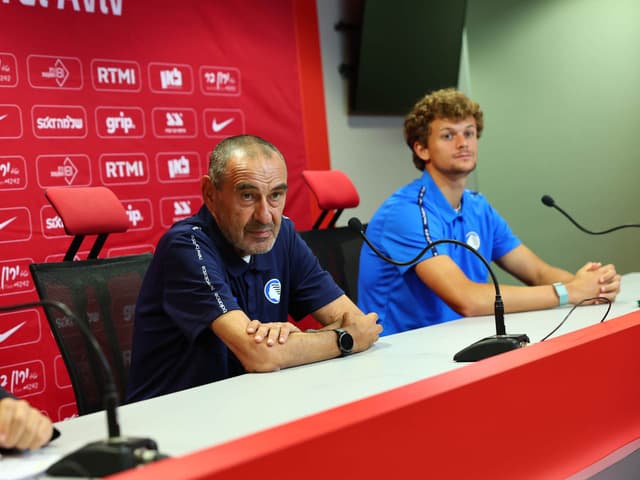 Verso Hapoel Tel-Aviv-Atalanta, le foto della conferenza di mister Sarri e Scalvini