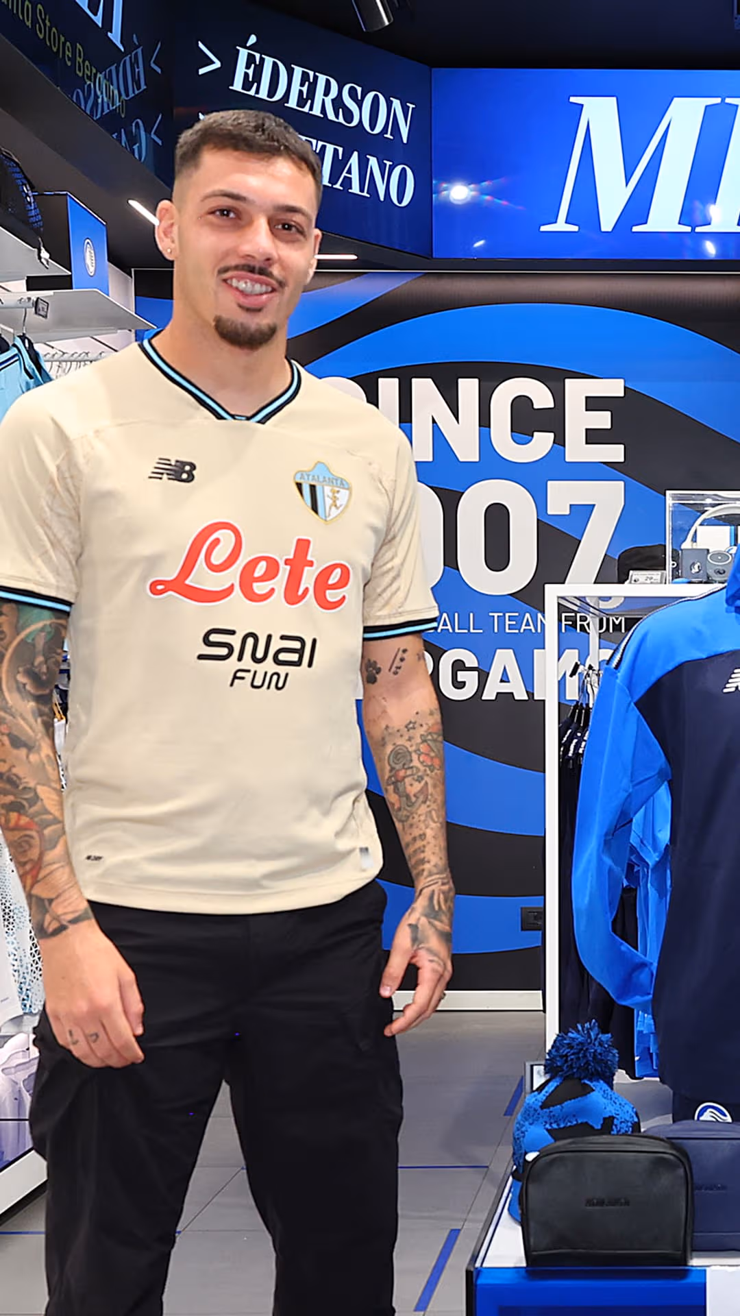 Gaetano ed Éderson all’Atalanta Store: le foto del Meet & Greet