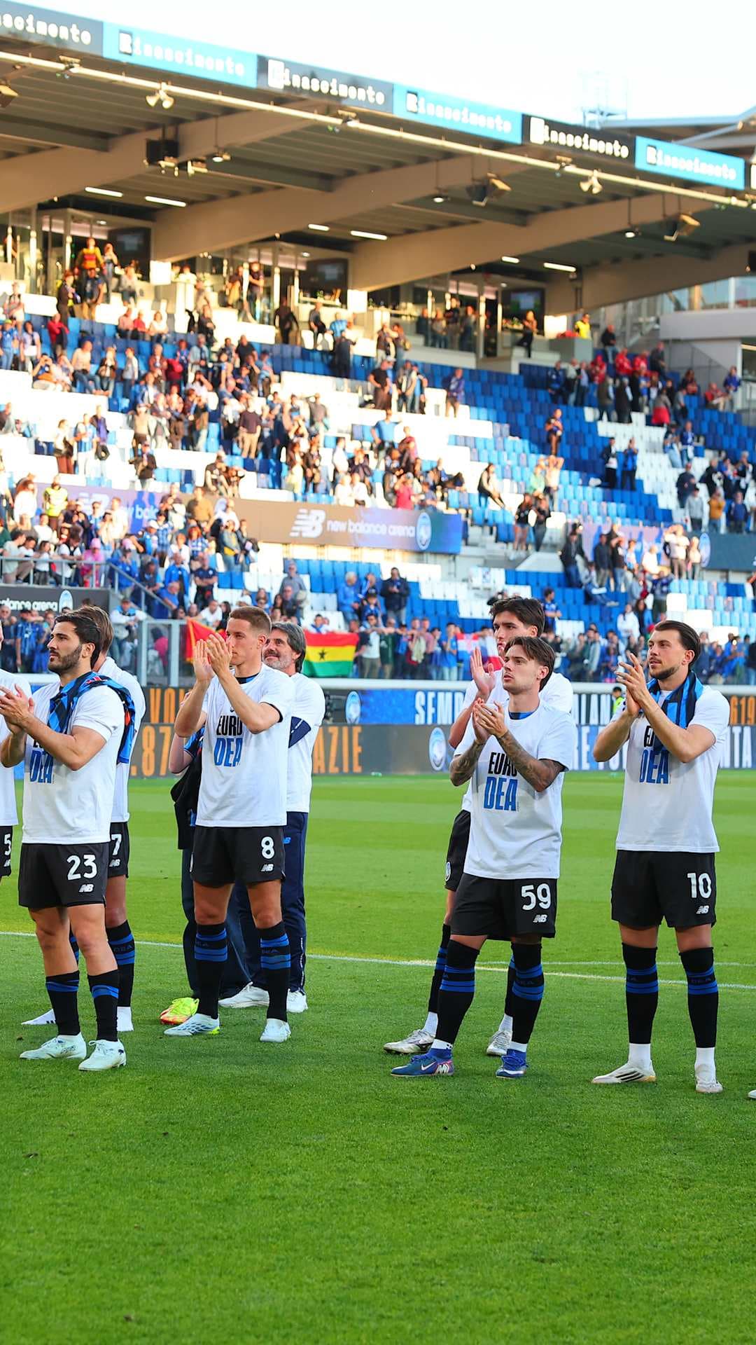 Atalanta-Bologna, il saluto ai tifosi a fine partita